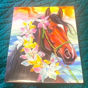 Vintage 1995 Horses pocket folder